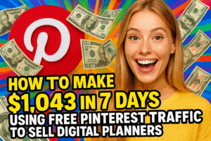 How To Make $1,043 in 7 Days Using Free Pinterest Traffic to Sell Digital Planners