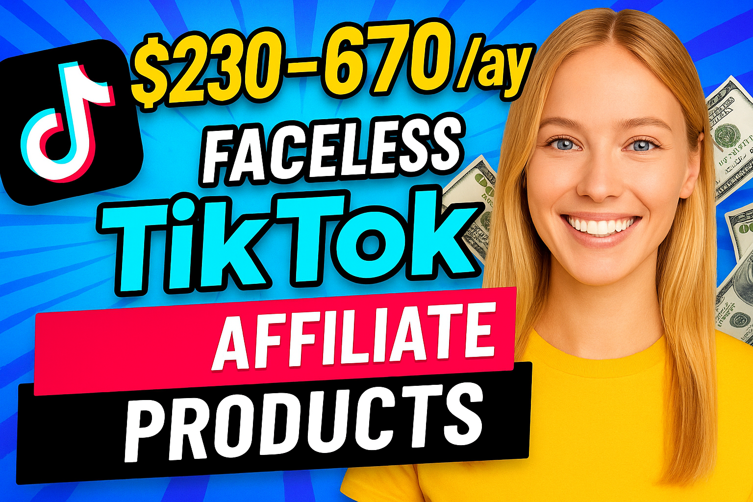 How to make consistent $230–$670/day With Faceless TikTok + Affiliate Funnel (Make Money Online Niche)