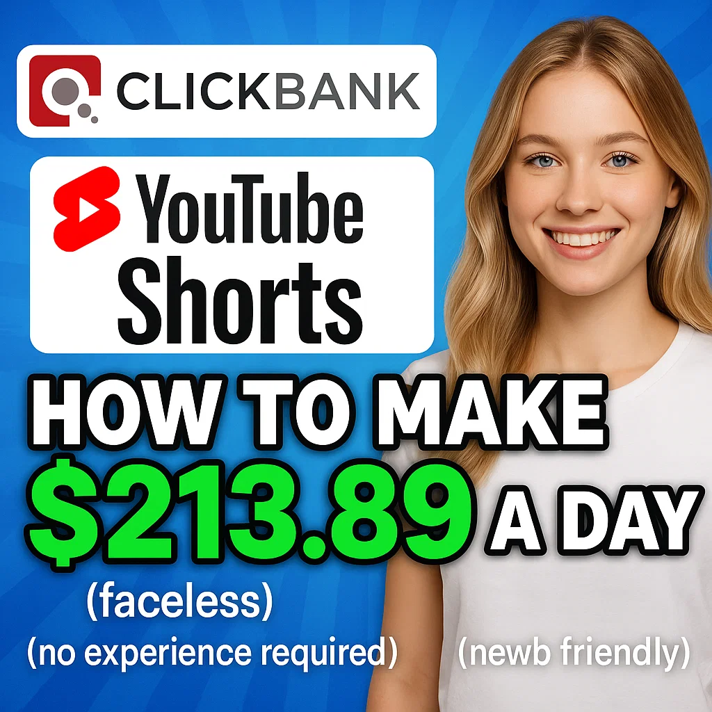 How To Make $213.89 a Day With ClickBank and YouTube Shorts (faceless) (no experience required) (newb friendly)