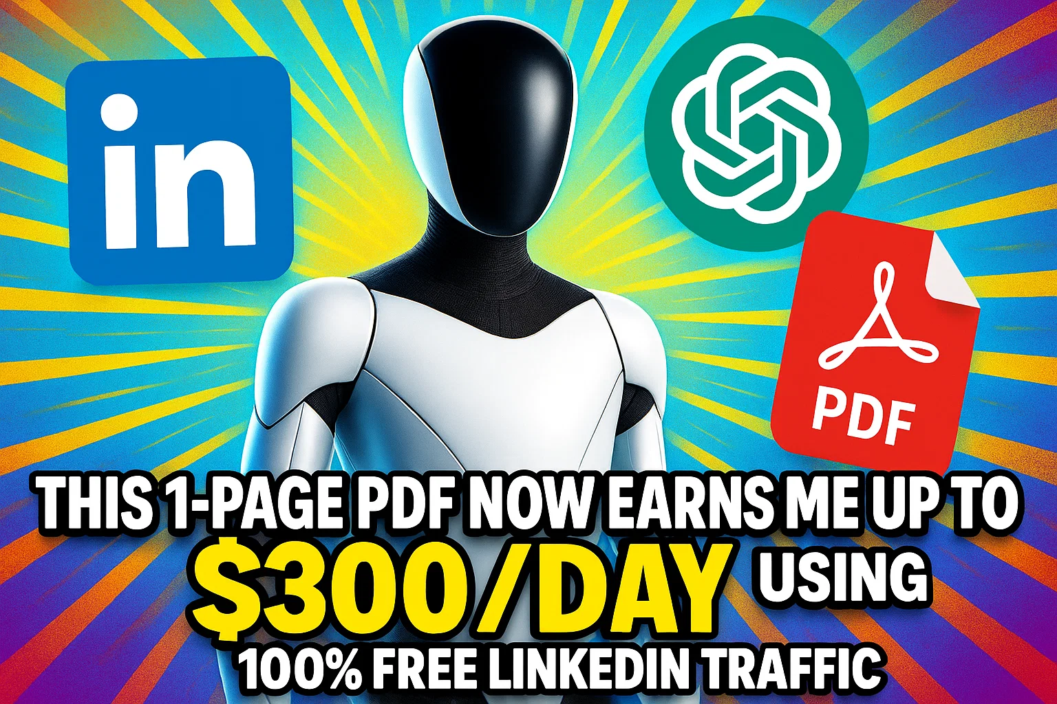 This 1-Page PDF Now Earns Me Up to $300/Day Using 100% Free LinkedIn Traffic